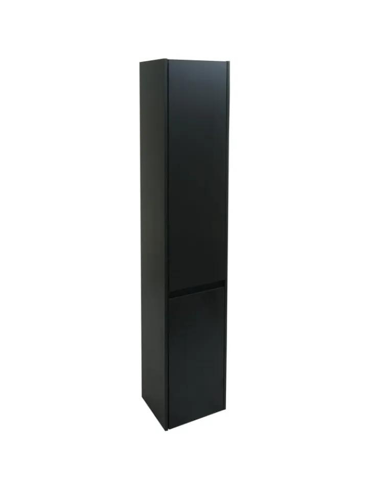 MCW Badezimmermöbel<Hängeschrank L86 2 Türen 3 Fächer, Schwarz