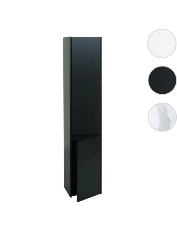 MCW Badezimmermöbel<Hängeschrank L86 2 Türen 3 Fächer, Schwarz