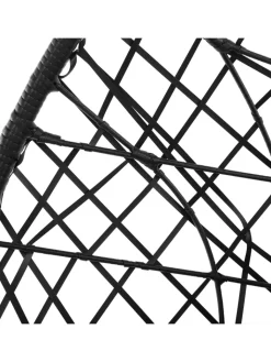 Beliani Gartenmöbel<Hängesessel ALATRI in Schwarz/Grau - (W) 94 x (H) 108 x (L) 96 cm