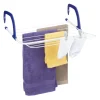 relaxdays Wäschekörbe & -Ständer<Hängetrockner in Weiß/ Blau - (B)51 x (H)15,5 x (T)73 cm