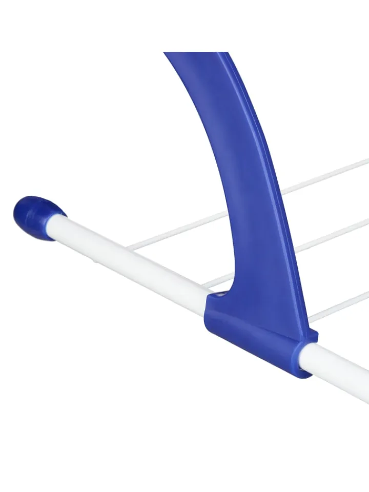 relaxdays Wäschekörbe & -Ständer<Hängetrockner in Weiß/ Blau - (B)51 x (H)15,5 x (T)73 cm