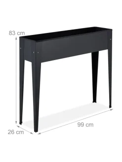 relaxdays Pflanzen & Zubehör<Hochbeet in Schwarz - (B)99 x (H)83 x (T)26 cm