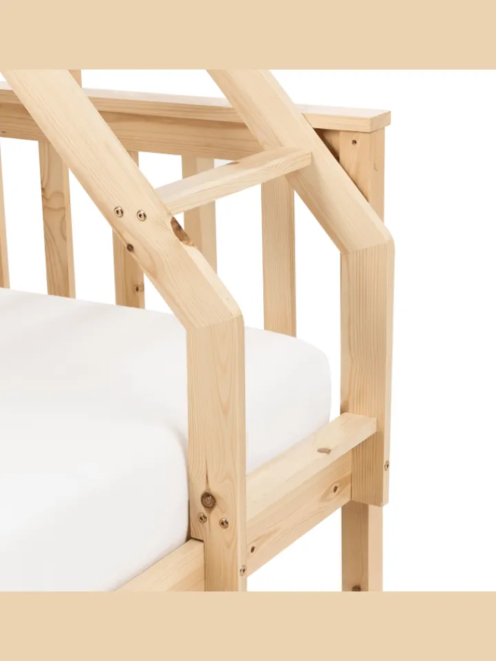 Beliani Betten & Matratzen<Hochbett BIERNE in Braun - (W) 149 x (H) 150 x (L) 210 cm