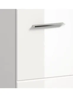 xonox.home Badmöbel|Badezimmermöbel<Hochschrank breit in Weiß/Weiß Hochglanz - (B) 60 x (H) 185 x (T) 30