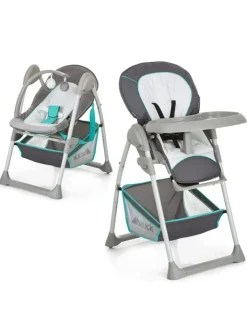 Hauck Babymöbel<Hochstuhl & Babyliege Sit'n Relax - Hear in grau,gruen