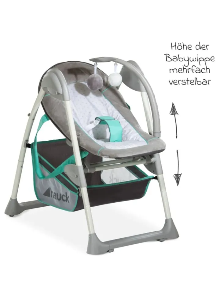Hauck Babymöbel<Hochstuhl & Babyliege Sit'n Relax - Hear in grau,gruen