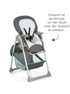 Hauck Babymöbel<Hochstuhl & Babyliege Sit'n Relax - Hear in grau,gruen