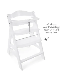 Hauck Babymöbel<Hochstuhl Alpha Plus - White in weiss