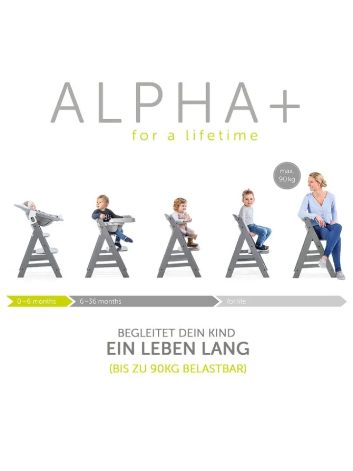 Hauck Babymöbel<Hochstuhl Alpha Plus - White in weiss