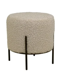 ebuy24 Lammfelle & Co<Hocker Alford Grau 36 x 36 cm