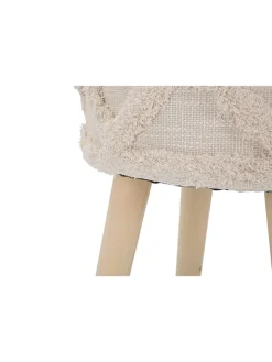 Mauro Ferretti Sitzmöbel<Hocker "Damasco" in Creme - (H)41 x Ø 32 cm