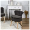 Rétro Chic Sitzmöbel<Hocker "Eleonor" in Anthrazit - (B)49 x (H)58 x (T)47 cm