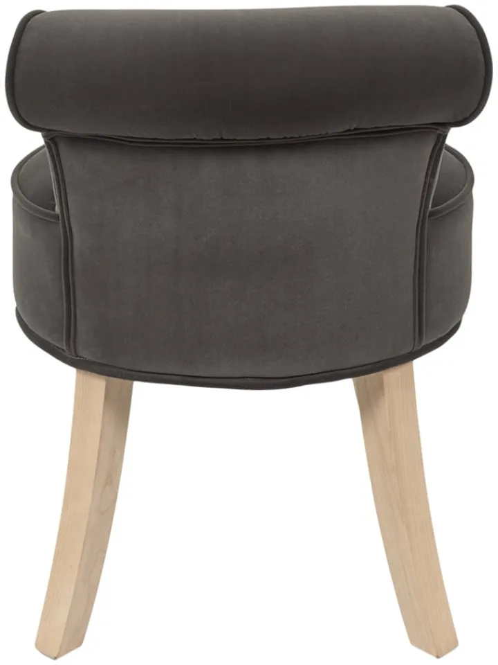 Rétro Chic Sitzmöbel<Hocker "Eleonor" in Anthrazit - (B)49 x (H)58 x (T)47 cm