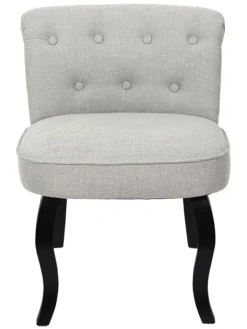 Rétro Chic Sitzmöbel<Hocker "Eleonor" in Grau - (B)60 x (H)68 x (T)54 cm