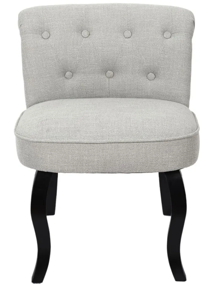 Rétro Chic Sitzmöbel<Hocker "Eleonor" in Grau - (B)60 x (H)68 x (T)54 cm