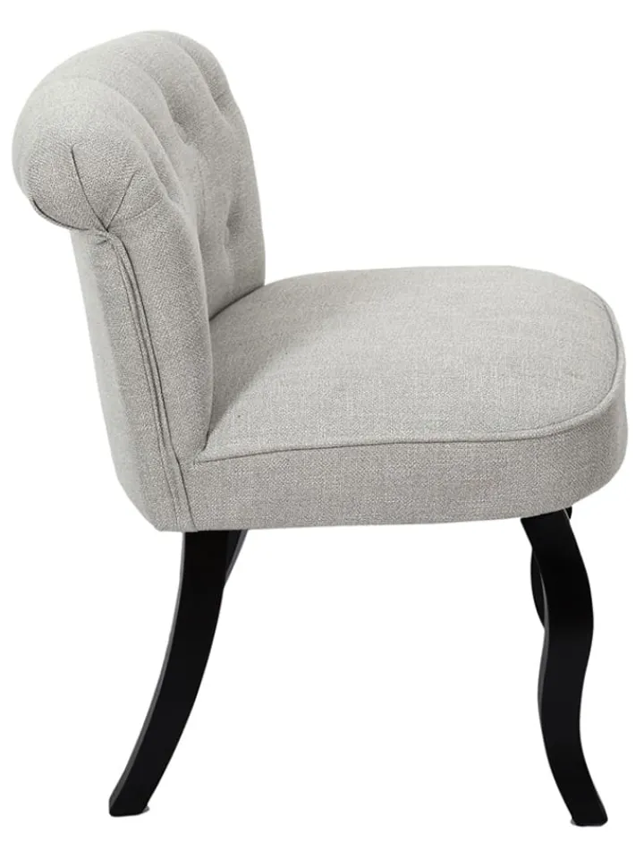 Rétro Chic Sitzmöbel<Hocker "Eleonor" in Grau - (B)60 x (H)68 x (T)54 cm