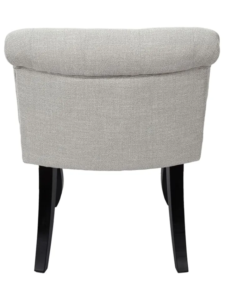Rétro Chic Sitzmöbel<Hocker "Eleonor" in Grau - (B)60 x (H)68 x (T)54 cm