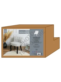 Rétro Chic Sitzmöbel<Hocker "Eleonor" in Grau - (B)60 x (H)68 x (T)54 cm