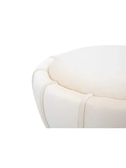 Mauro Ferretti Sitzmöbel<Hocker "Flower" in Weiß/ Gold - (H)44 x Ø 40 cm