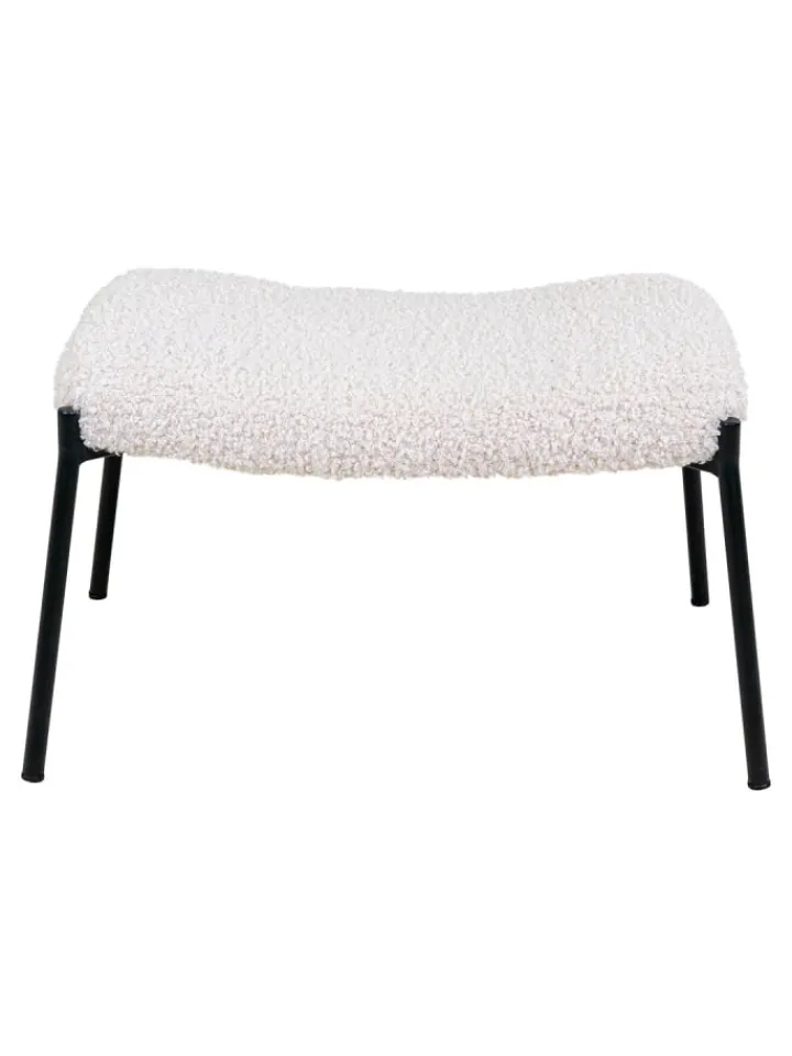 ebuy24 Lammfelle & Co<Hocker Glasgow Weiß 61 x 41 cm