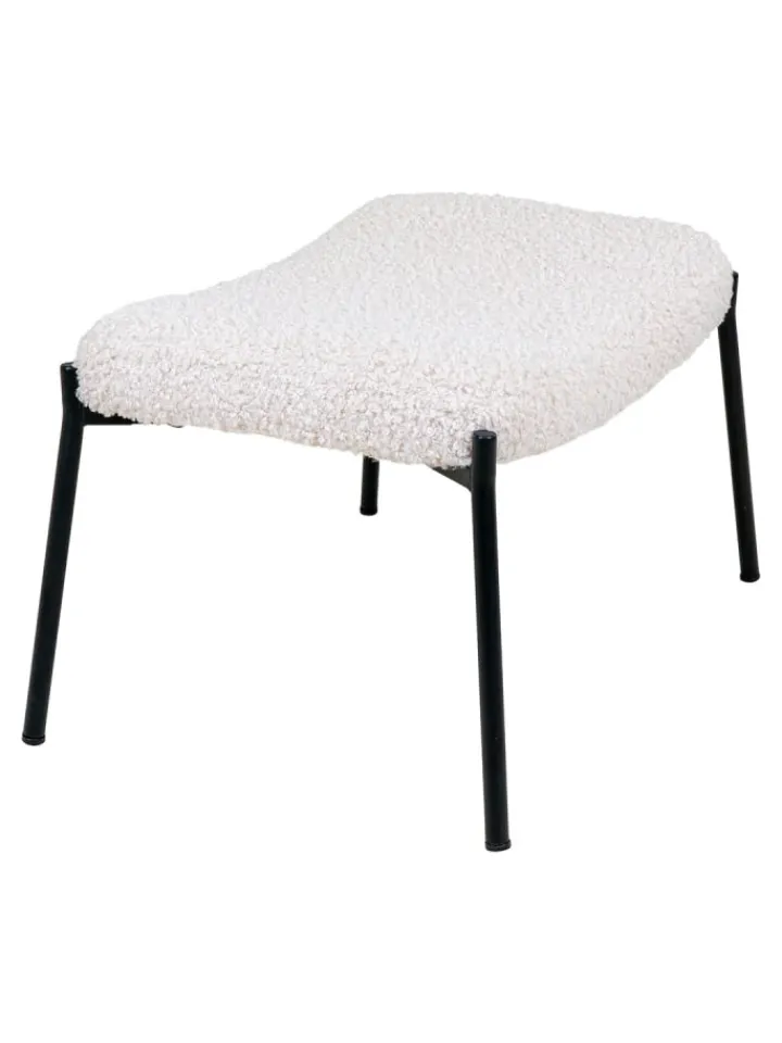 ebuy24 Lammfelle & Co<Hocker Glasgow Weiß 61 x 41 cm