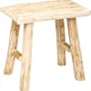 WellHome Sitzmöbel<Hocker in Beige - (B)34,5 x (H)31 x (T)23 cm