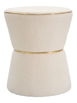 Mauro Ferretti Sitzmöbel<Hocker in Creme - (H)52 x Ø 43 cm