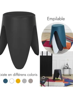 THE HOME DECO FACTORY Sitzmöbel<Hocker in Schwarz - (B)30 x (H)46 x (T)30 cm