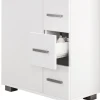 VCM Badezimmermöbel<Holz Badmöbel Midischrank Bad Schublade Zalo in Weiß