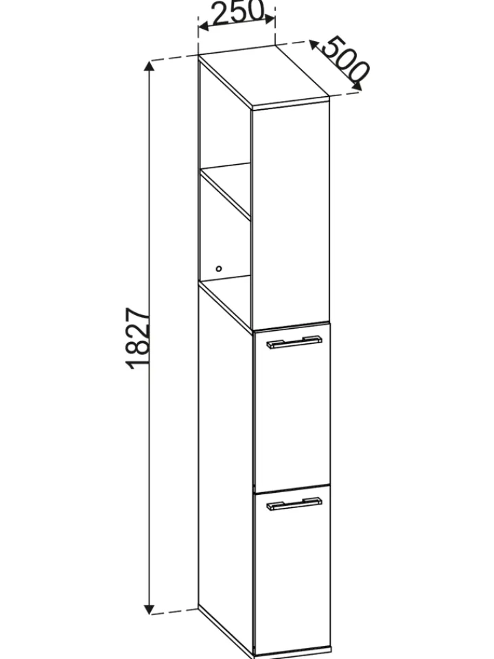 VCM Badmöbel|Badezimmermöbel<Holz Badmöbel Nischenschrank Schublade Sadilo XL in Honig-Eiche