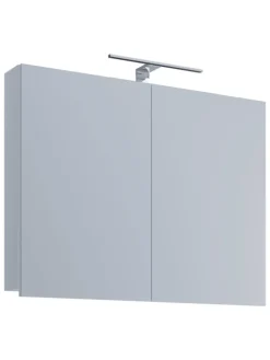 VCM Badezimmermöbel<Holz Badmöbel Spiegelschrank Spiegel Badinos 80 cm in Weiß
