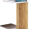 VCM Tische<Holz Beistelltisch Couchtisch Sofatisch Nachto M in Weiß / Honig-Eiche