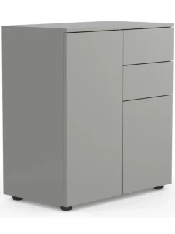 VCM Regale & Schränke<Holz Kommode Sideboard Anrichte Dalosa 4 Schublade in Grau