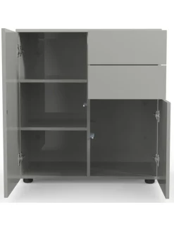 VCM Regale & Schränke<Holz Kommode Sideboard Anrichte Dalosa 4 Schublade in Grau