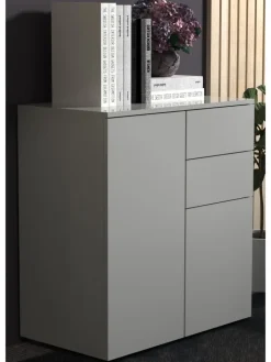 VCM Regale & Schränke<Holz Kommode Sideboard Anrichte Dalosa 4 Schublade in Grau