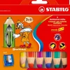 STABILO Hörbücher<Holzfarbstift woody 3 in 1 Kartonetui mit 6 Stiften und 1 Spitzer
