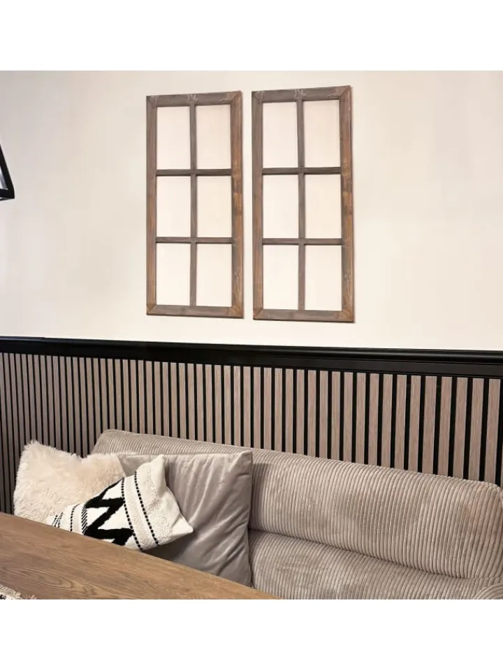 UNUS Gartendekoration<Holzfenster Dekoration Altholz in Grau