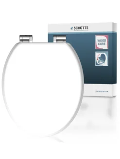 Franz Joseph Schütte Badaccessoires<Holzkern WC-Sitz WHITE, mit Absenkautomatik