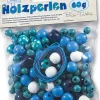 folia PAPER Kreativbedarf & Do-It-Yourself<Holzperlen in Blau - 60 g
