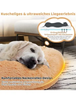 COSTWAY Hunde<Hundebett für Menschen & Hunde in Braun