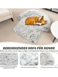 COSTWAY Hunde<Hundebett 101x89x16cm in Grau