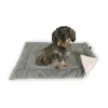 FLUFFINO Hunde<Hundedecke/Hundekissen - Wildlederimitat - Größe S (73 x 45 cm) - grau