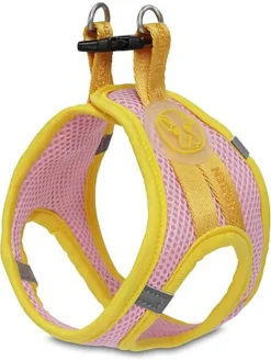 VOV & VUF Hunde<Hundegeschirr in Rosa/ Gelb - (L)26-30 cm
