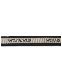 VOV & VUF Hunde<Hundehalsband in Beige/ Schwarz