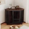 COSTWAY Hunde<Hundehütte Eck Hundekäfig 60 x 60 x 71,5 cm in Braun