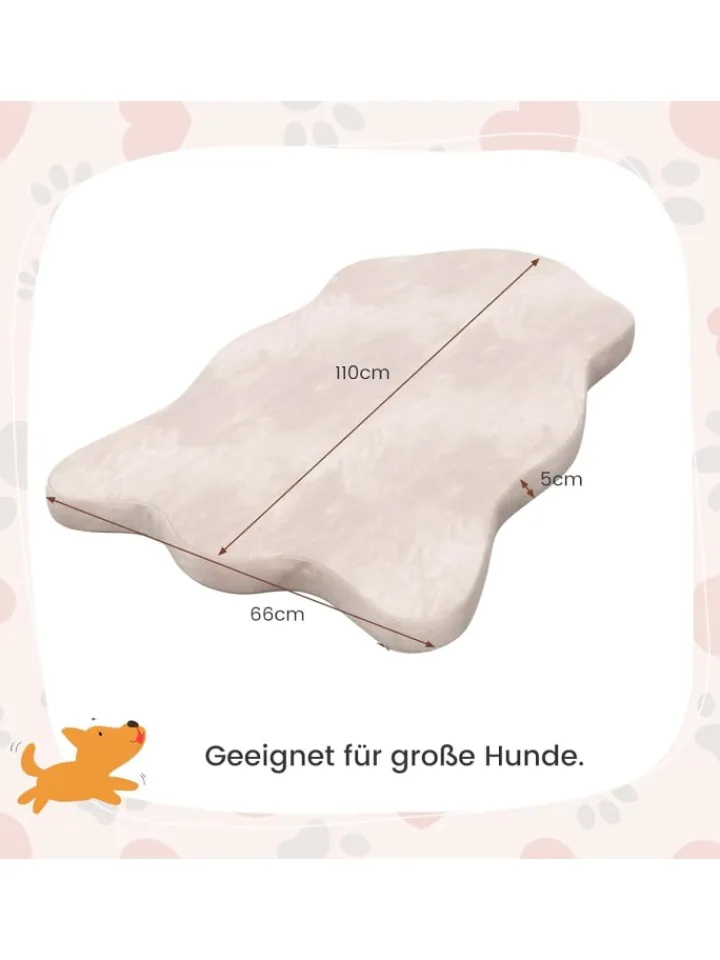 COSTWAY Hunde<Hundekissen waschbar in Beige
