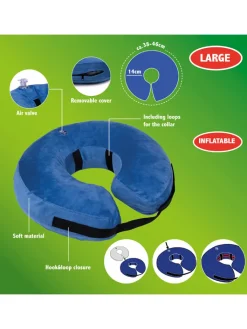 Edco Hunde<Hunde-Nackenkissen in Blau - Größe L