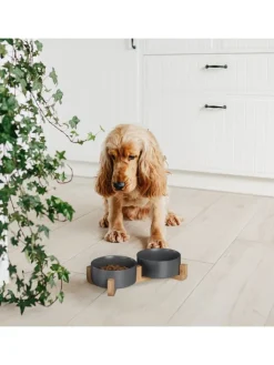 relaxdays Hunde<Hundenapfbar in Weiß - 850 ml
