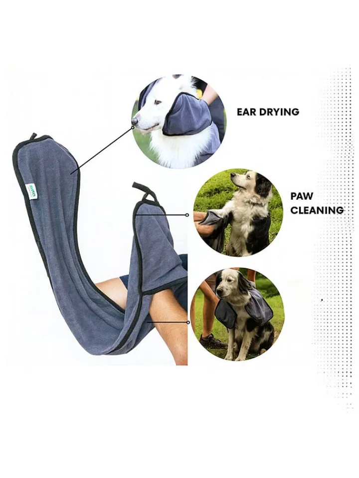Paws&Whiskers Hunde<Hundetuch in Grau - (L)100 x (B)20 cm