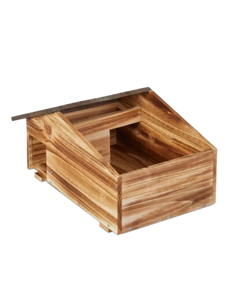 relaxdays Pflanzen & Zubehör<Igelhaus in Braun - (B)46 x (H)24 x (T)33,5 cm